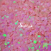 Strawberry Shake Metallic Chunky Glitter - Pink Glitter